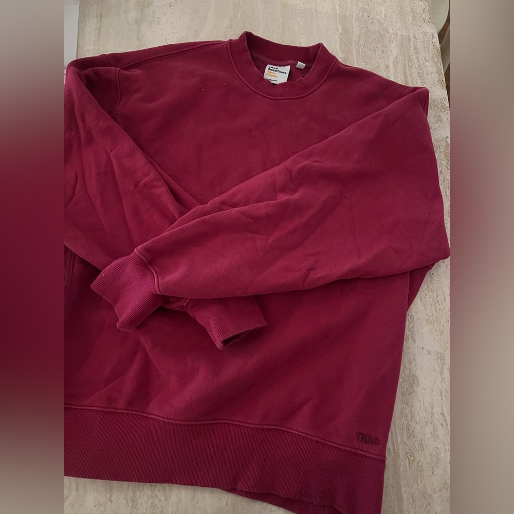 TNA Burgundy Crew Neck Sweater